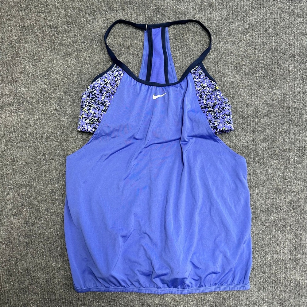 Nike Tank Top Womens Size S Purple Racerback Built-in Bra Activewear Yoga Gym